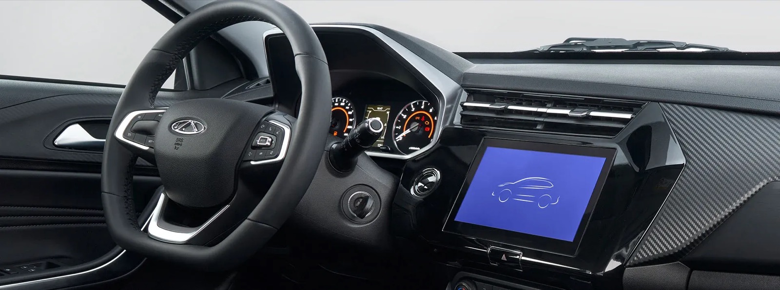 Interior de un vehículo Chery, listo para el test drive